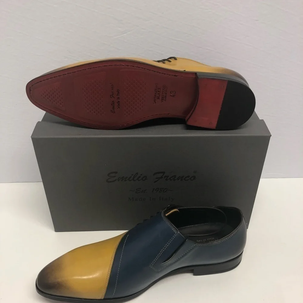 Emilio Franco shoes Italian leather point toe - Picture 3 of 4